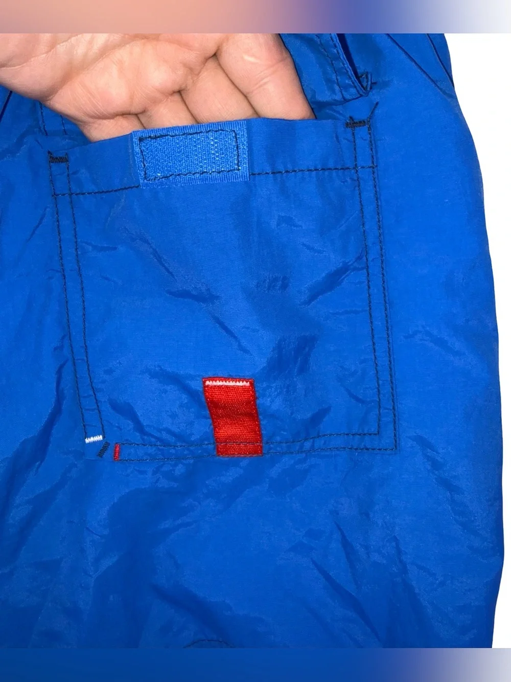 SCUOLA NAUTICA ITALIANA SWIM TRUNKS IN WHITE AND BLUE